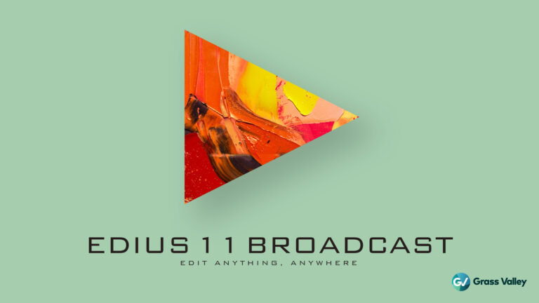 EDIUS 11 Broadcast video editing software interface with advanced editing tools and timeline view.