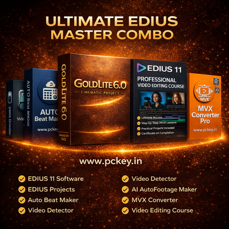 Ultimate EDIUS 11 Master Combo – Software, Projects, AI Tools & Course Bundle